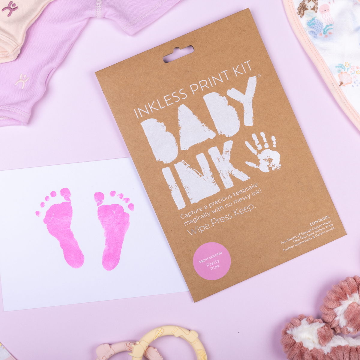 BABYink® Inkless baby handprints, footprints and PETink® paw prints